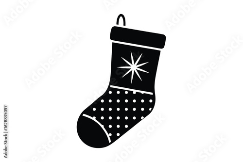 christmas stocking vector icon