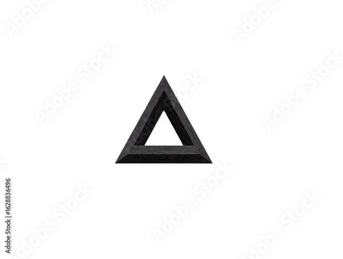 Free Download Simple black triangle shape with hollow center, representing geometric design and minimalism. This symbol can evoke feelings of balance and stability - GFXLoad