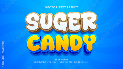 sugar candy editabale text effect
