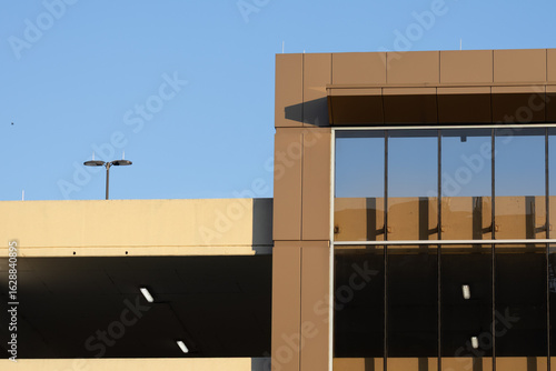 corner of garage facade