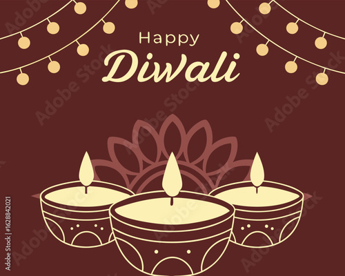 Wallpaper Mural Festive Diwali Celebration with Lit Diyas and Ornamental Decoration Celebrating Indian Culture and Spirituality Torontodigital.ca