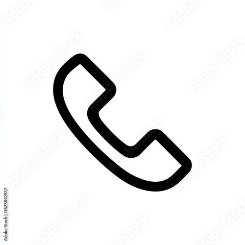 Simple black phone icon