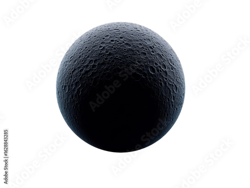 Realistic depiction of textured moon surface, showcasing craters and spherical shape. image captures essence of celestial bodies, evoking sense of wonder and exploration