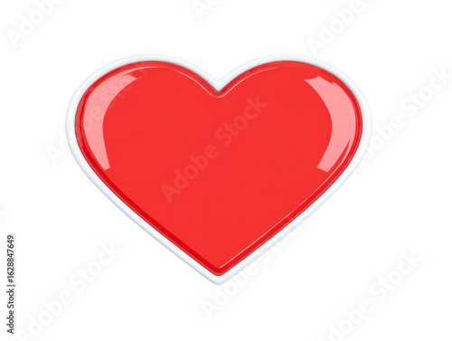 Free Download Glossy red heart shape symbolizes love and affection, perfect for expressing emotions in various contexts. This vibrant design can enhance romantic themes or celebrations - GFXLoad