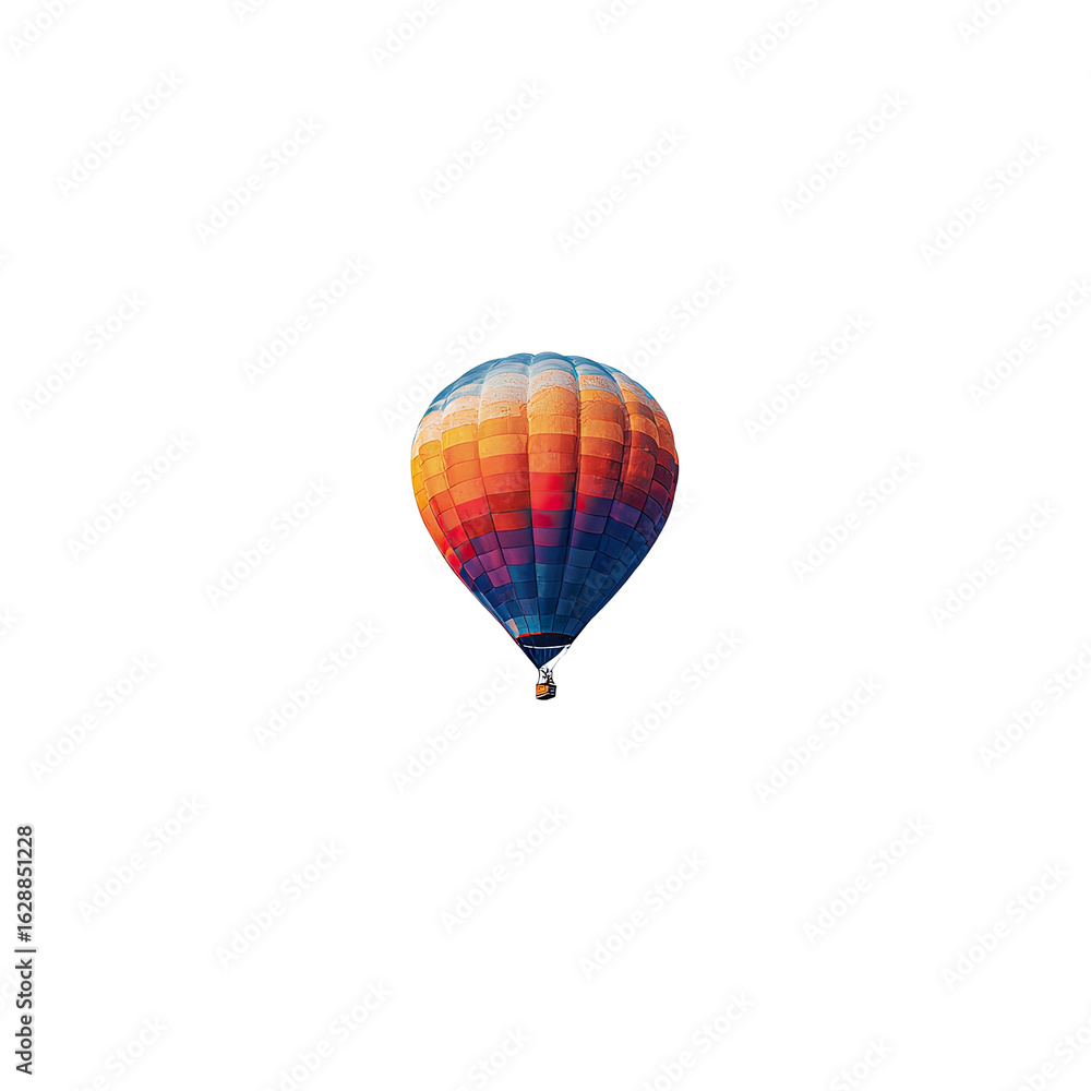 Fototapeta premium Pixelated hot air balloon against black background