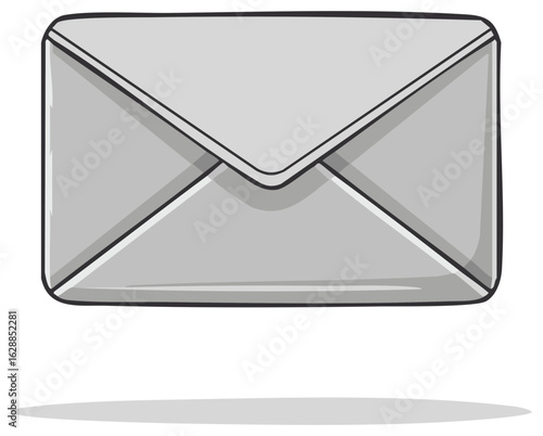 Gray Envelope Illustration Receiving Correspondence Postal Mailing Letter
