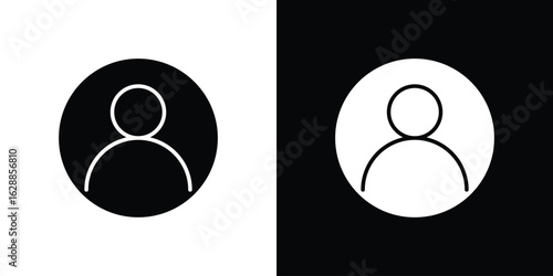 User icon flat simple. icon set in silhouette