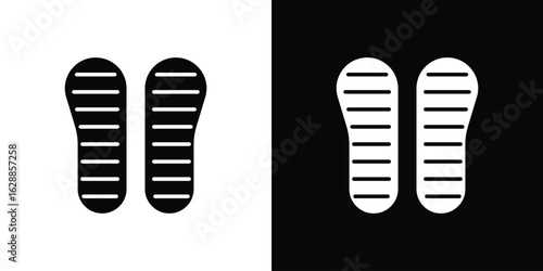 Soles icon flat simple. icon set in silhouette