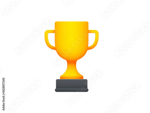 Golden trophy symbolizes achievement and success, often awarded in competitions or events. It represents victory and recognition for hard work and dedication
