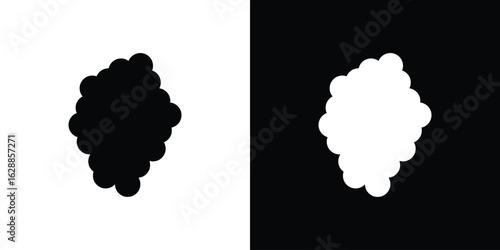 Smoke icon flat simple. icon set in silhouette