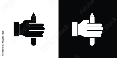 Self expression icon flat simple. icon set in silhouette