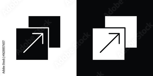 Resize icon flat simple. icon set in silhouette