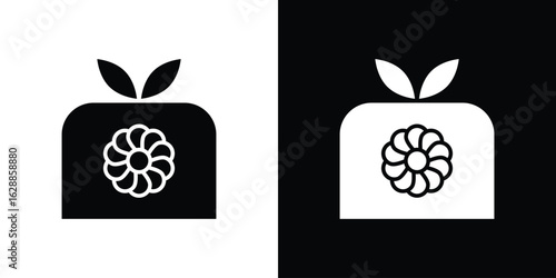 Furoshiki icon flat simple. icon set in silhouette