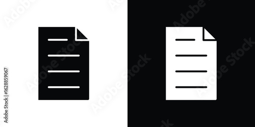 File icon flat simple. icon set in silhouette