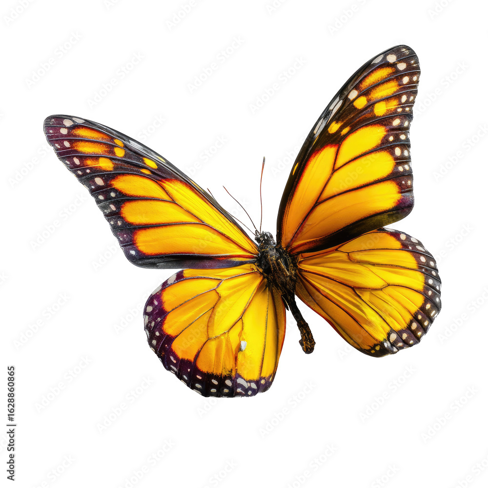 Fototapeta premium A vibrant yellow butterfly