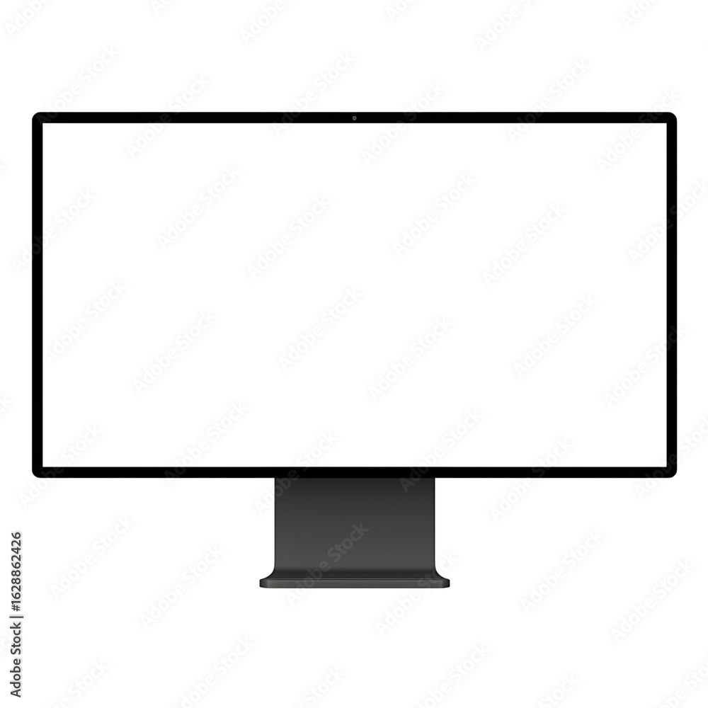 Naklejka premium Minimalist laptop computer isolated on transparent background