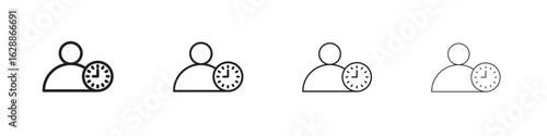 User time icon design. Modern line. EPS10