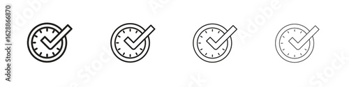 Time check icon design. Modern line. EPS10