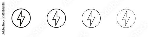 Thunder bolt icon design. Modern line. EPS10