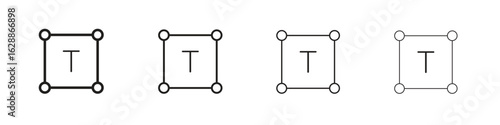 Text icon design. Modern line. EPS10
