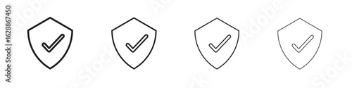 Shield check icon design. Modern line. EPS10