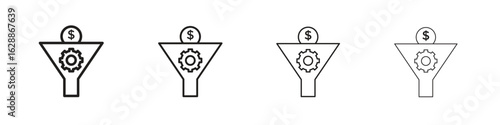 Sales funnel icon design. Modern line. EPS10