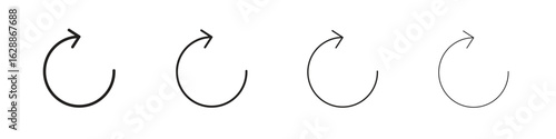 Rotate right icon design. Modern line. EPS10
