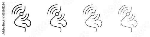 Nose pain icon design. Modern line. EPS10
