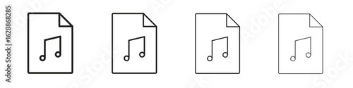 Music File icon design. Modern line. EPS10