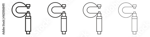 Micrometer icon design. Modern line. EPS10