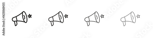 Megaphone icon design. Modern line. EPS10