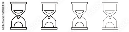 Hourglass end icon design. Modern line. EPS10