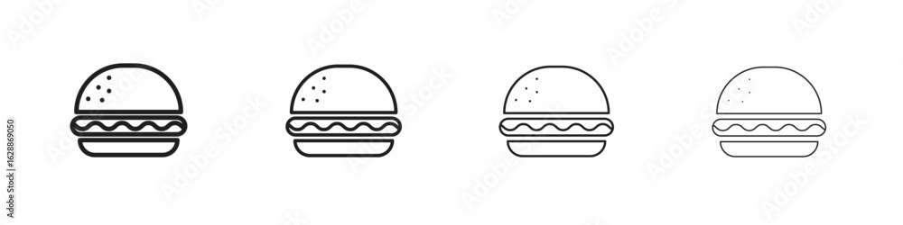 Fototapeta premium Hamburger icon design. Modern line. EPS10
