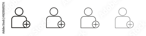 Following icon design. Modern line. EPS10