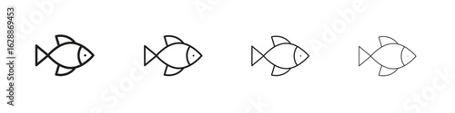 Fish icon design. Modern line. EPS10