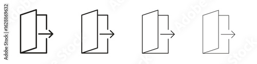 Exit icon design. Modern line. EPS10