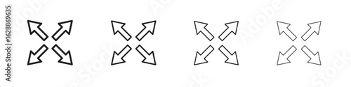 Expand arrows icon design. Modern line. EPS10