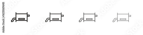 Exhaust pipe icon design. Modern line. EPS10