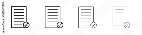 Document accept icon design. Modern line. EPS10