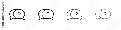 Comment question icon design. Modern line. EPS10