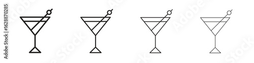 Cocktail icon design. Modern line. EPS10