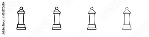 Chess queen icon design. Modern line. EPS10