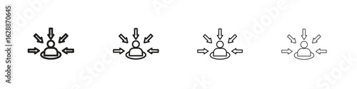 Centric consumer icon design. Modern line. EPS10