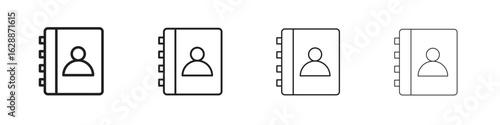Address book icon design. Modern line. EPS10