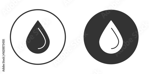Water drop icon Minimal Flat Pictogram for Ui Designs
