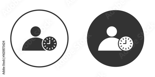 User time icon Minimal Flat Pictogram for Ui Designs