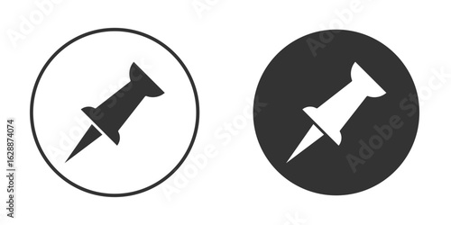 Thumbtack icon Minimal Flat Pictogram for Ui Designs