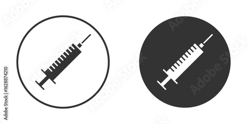 Syringe icon Minimal Flat Pictogram for Ui Designs