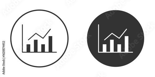 Stats icon Minimal Flat Pictogram for Ui Designs