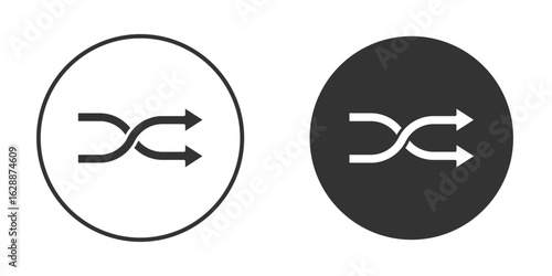 Shuffle icon Minimal Flat Pictogram for Ui Designs